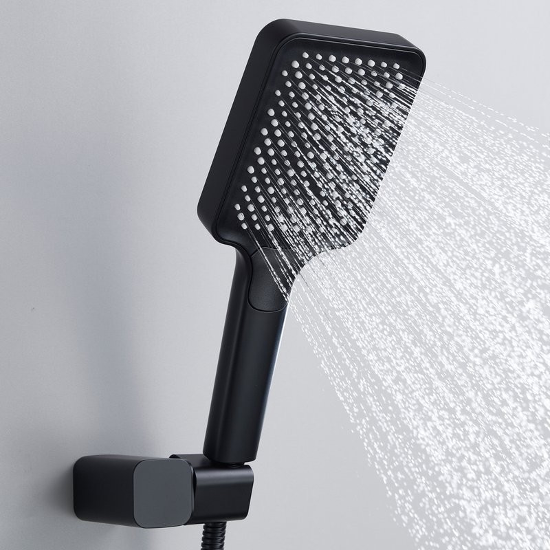 Душевая система / Тропический душ со смесителем встраиваемая Shevanik S9935H, черный