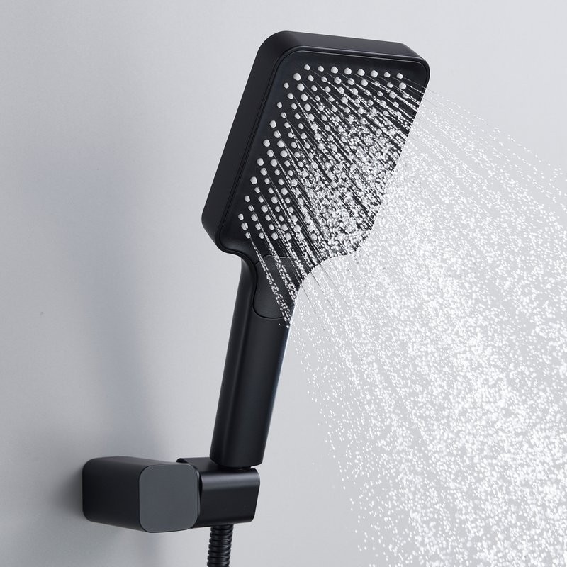 Душевая система / Тропический душ со смесителем встраиваемая Shevanik S9935H, черный