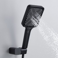 Душевая система / Тропический душ со смесителем встраиваемая Shevanik S9935H, черный