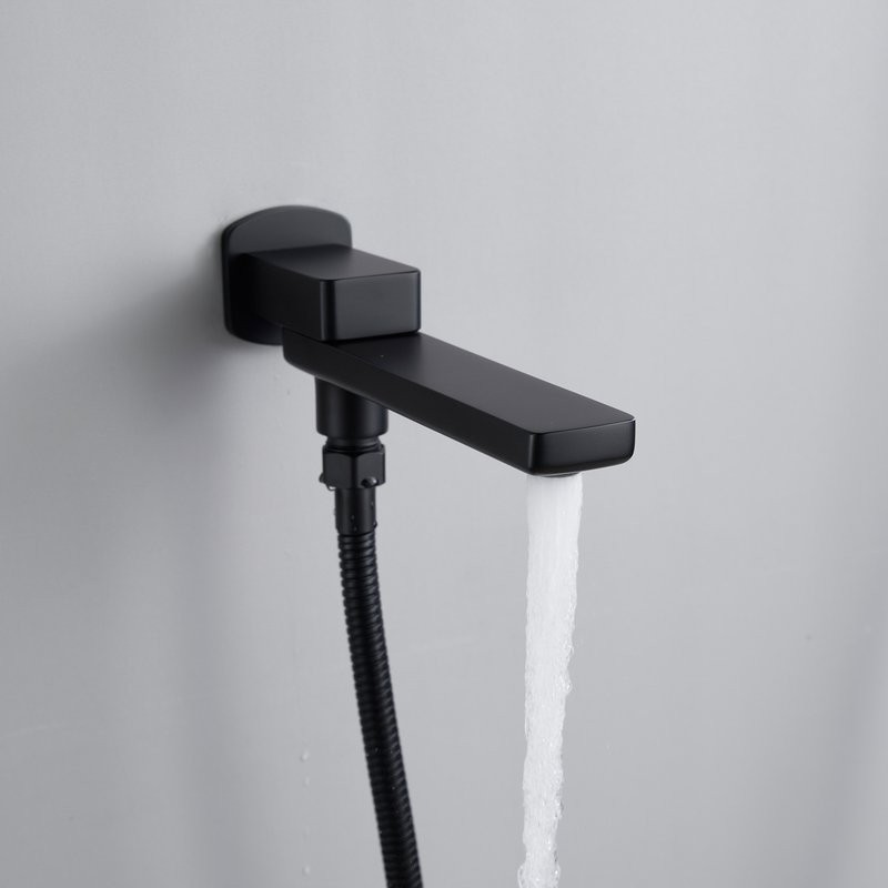 Душевая система / Тропический душ со смесителем встраиваемая Shevanik S9935H, черный