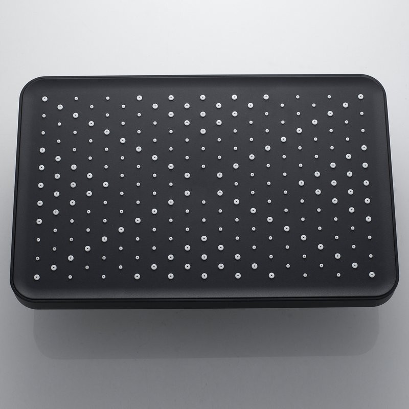 Душевая система / Тропический душ со смесителем встраиваемая Shevanik S9935H, черный