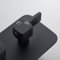 Душевая система / Тропический душ со смесителем встраиваемая Shevanik S9935H, черный