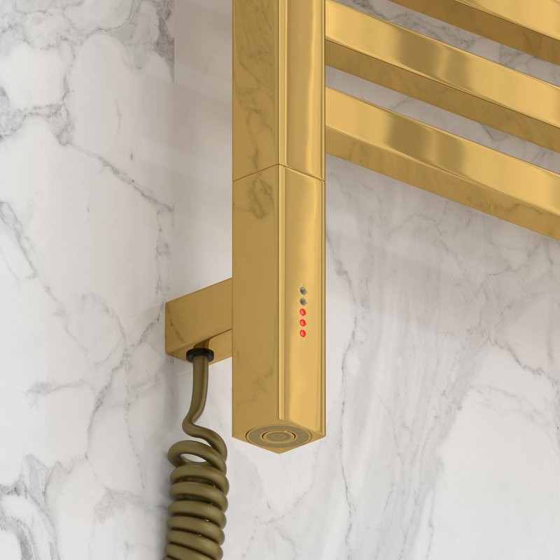 Полотенцесушитель электрический Сунержа Модус 3.1 03-5900-8050 90x55 см, подключение слева, золото, лесенка