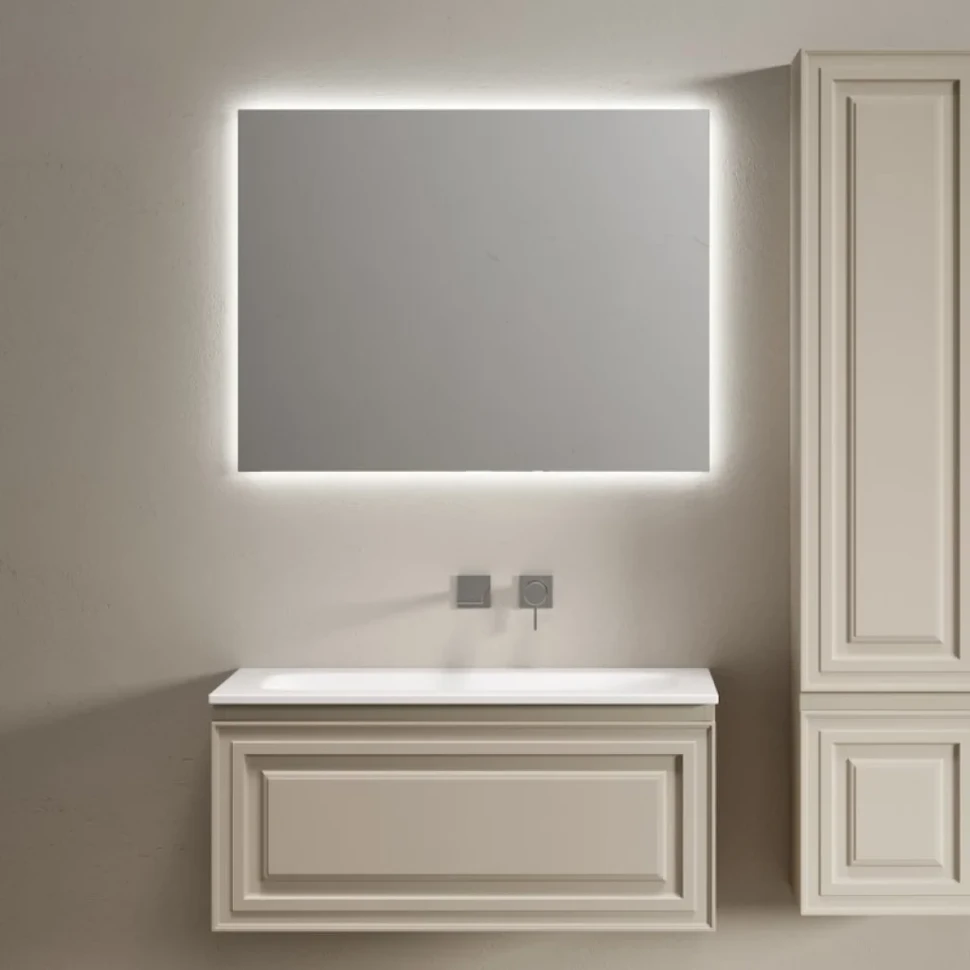 Мебель для ванной комнаты Sancos Very 90 подвесная, beige soft, раковина СN7019wx