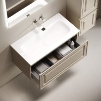 Мебель для ванной комнаты Sancos Very 90 подвесная, beige soft, раковина СN7019wx