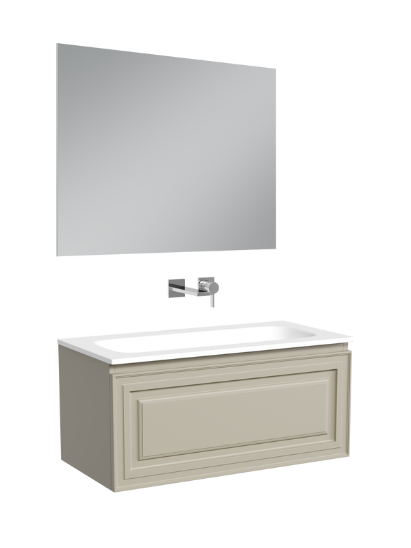 Мебель для ванной комнаты Sancos Very 90 подвесная, beige soft, раковина СN7019wx