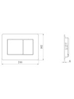 Кнопка смыва для унитаза AltroBagno Beni aggiuntivi AltroBagnoPFP0281Ni нержавеющая сталь, цвет никель