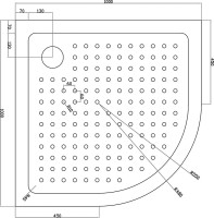 Поддон для душа Cezares Tray TRAY-A-R-100-550-15-W0 R 100x100