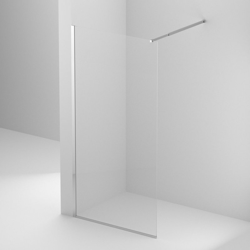 Душевая перегородка BelBagno Kraft 100 см, профиль хром, стекло прозрачное