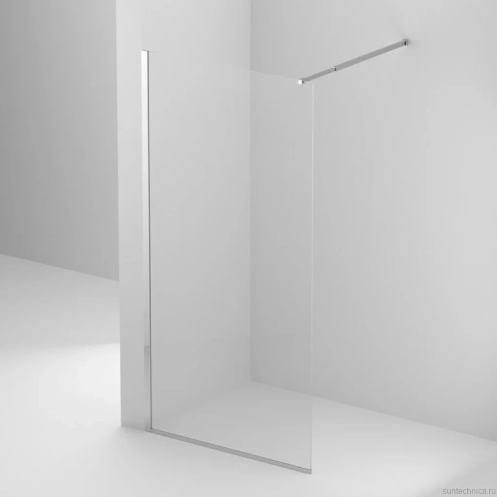 Душевая перегородка BelBagno Kraft 100 см, профиль хром, стекло прозрачное
