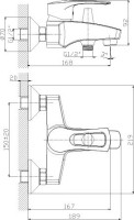 Смеситель для ванны с душем Rossinka T T40-31