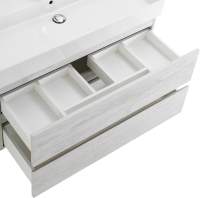 Тумба с раковиной Cezares Molveno 46 100 legno bianco, с раковиной Cezares CZR-MIL-100-LVB