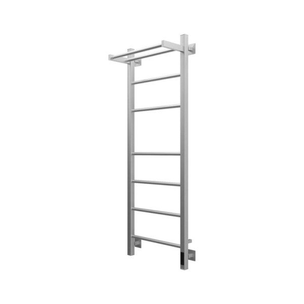 Полотенцесушитель электрический Grota Alto 430х1200 NM EL 120x45 см, подключение справа, слева, скрытое подключение справа, матовый хром, лесенка, с полкой