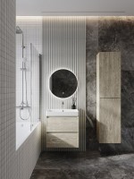 Мебель для ванной комнаты Roca Ona 60 светлый дуб, раковина ZRU9307561