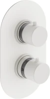 Термостатический смеситель встраиваемый Plumberia Selection Ixo XOT5040BO С ВНУТРЕННЕЙ ЧАСТЬЮ, для ванный с душем, матовый белый