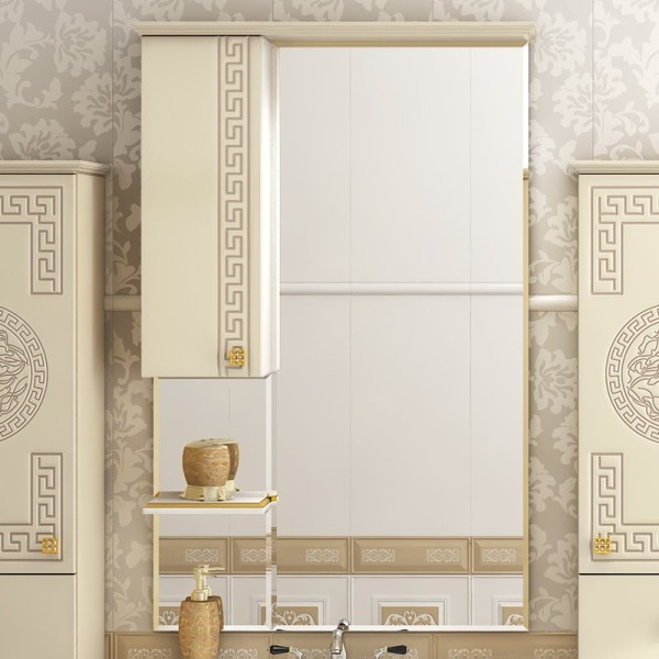 Зеркало Misty Olimpia Lux L 75 бежевая патина