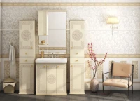 Зеркало Misty Olimpia Lux L 75 бежевая патина