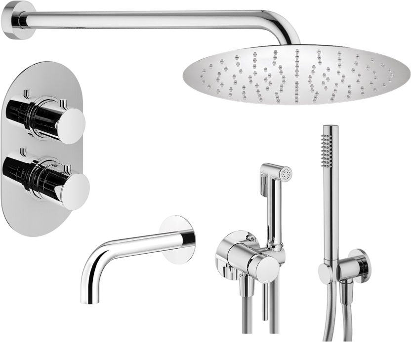 Комплект для ванной Plumberia Selection Ixo KITZXOT19CR60 С ВНУТРЕННЕЙ ЧАСТЬЮ, хром