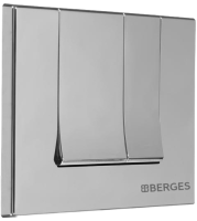 Система инсталляции для унитазов Berges Novum 040242 с кнопкой смыва, матовый хром