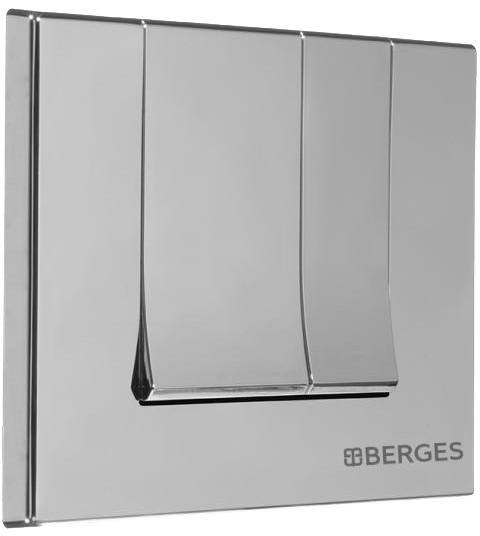 Система инсталляции для унитазов Berges Novum 040242 с кнопкой смыва, матовый хром