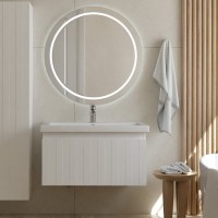 Тумба с раковиной Vigo Finlay 80 подвесная, 1 ящик, матовая белая