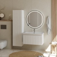 Тумба с раковиной Vigo Finlay 80 подвесная, 1 ящик, матовая белая