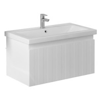 Тумба с раковиной Vigo Finlay 80 подвесная, 1 ящик, матовая белая