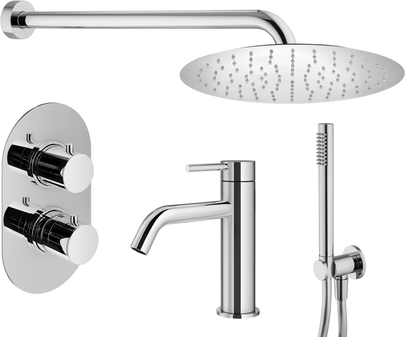 Комплект для ванной Plumberia Selection Ixo KITXOT18CR53 С ВНУТРЕННЕЙ ЧАСТЬЮ, хром