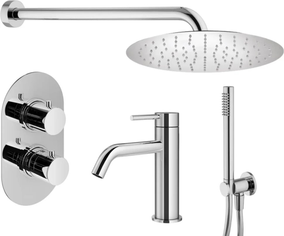 Комплект для ванной Plumberia Selection Ixo KITXOT18CR53 С ВНУТРЕННЕЙ ЧАСТЬЮ, хром