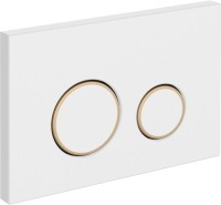 Кнопка смыва Cersanit Twins 63535 c рамкой, белая матовая