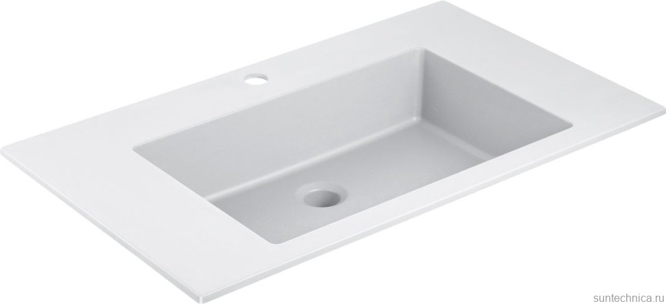 Тумба с раковиной Vincea Chiara 2D 80, 2 ящика, камень, с белой раковиной