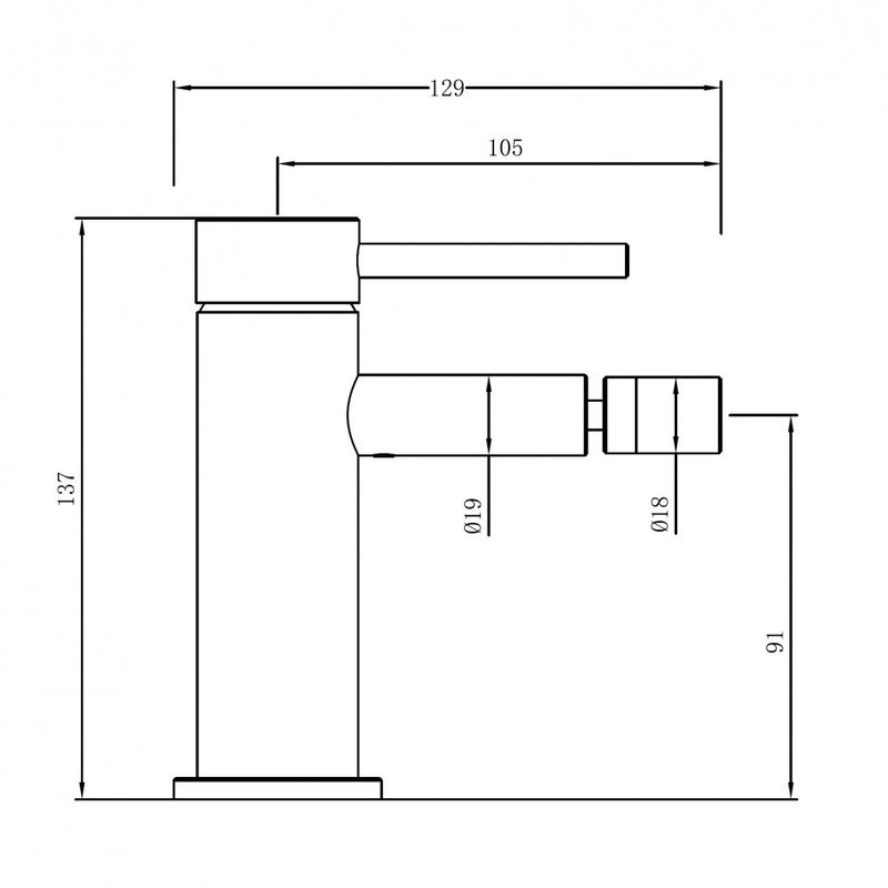 Смеситель для биде Abber Wasser Kreis 316 AF8124BGG оружейная брашированная сталь