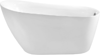 Акриловая ванна AQUATEK Лагуна AQ-K133778WT 170x80 см, отдельностоящая, белая, овальная, на ножках, со сливом-переливом