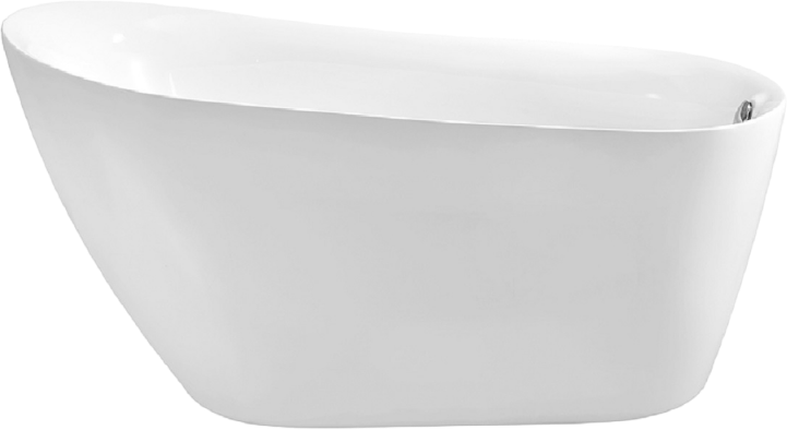 Акриловая ванна AQUATEK Лагуна AQ-K133778WT 170x80 см, отдельностоящая, белая, овальная, на ножках, со сливом-переливом