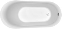 Акриловая ванна AQUATEK Лагуна AQ-K133778WT 170x80 см, отдельностоящая, белая, овальная, на ножках, со сливом-переливом