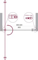Душевая дверь в нишу BelBagno Etna B-1-90-C-Cr-90