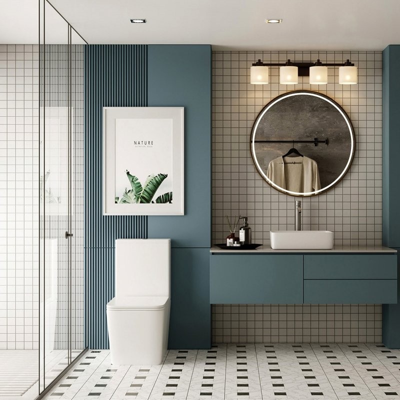 Унитаз-компакт напольный Abber Rechteck AC1210 безободковый, с микролифтом, белый