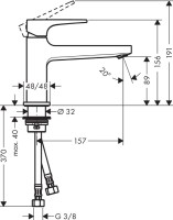 Смеситель для раковины Hansgrohe Metropol 74502000
