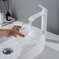 Смеситель для раковины/умывальника высокий Shevanik S4111C, белый