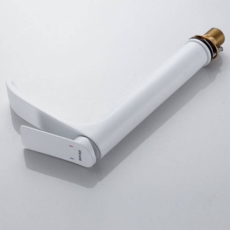 Смеситель для раковины/умывальника высокий Shevanik S4111C, белый