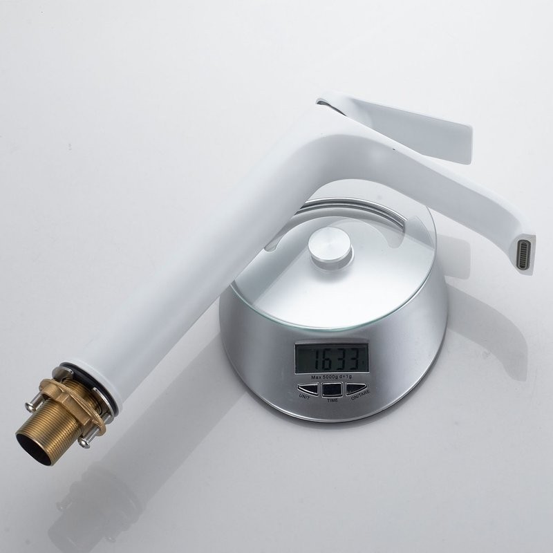 Смеситель для раковины/умывальника высокий Shevanik S4111C, белый