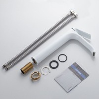 Смеситель для раковины/умывальника высокий Shevanik S4111C, белый