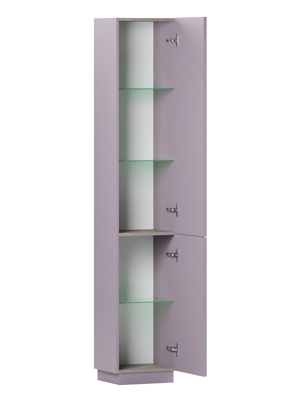 Шкаф-пенал для ванной Belux Базель 35 П напольный, лаванда