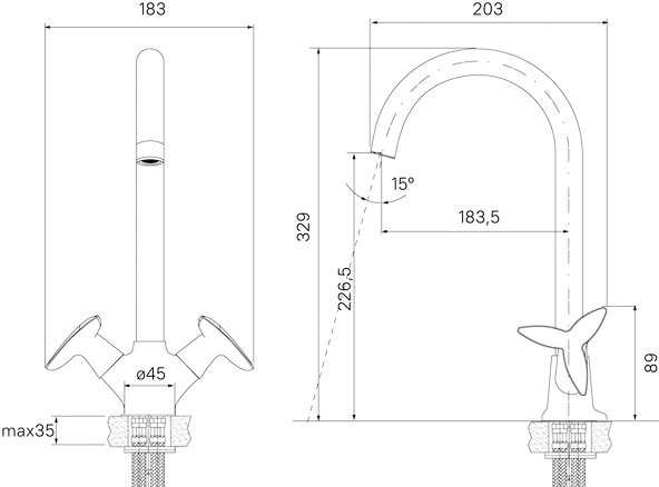 Смеситель для кухни IDDIS Copter COPSBJ0i05
