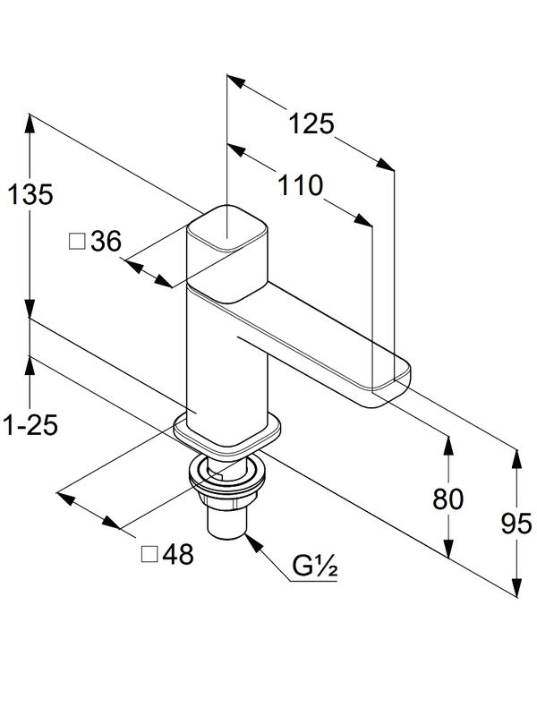 Кран Kludi Renon 42118N575 брашированный никель PVD