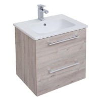 Тумба с раковиной Dreja Gio 60 подвесная, дуб кантри