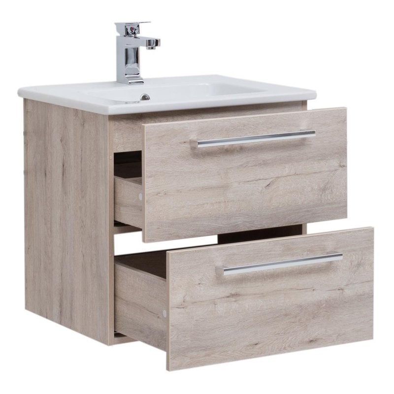 Тумба с раковиной Dreja Gio 60 подвесная, дуб кантри