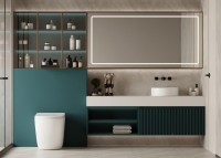 Унитаз приставной напольный Abber Bequem AC1111TMW безободковый, с микролифтом, матовый белый