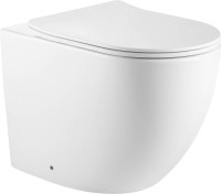 Унитаз приставной напольный Abber Bequem AC1111TMW безободковый, с микролифтом, матовый белый