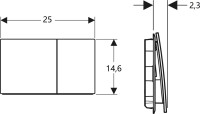 Кнопка смыва Geberit Sigma 70 115.622.QB.1 красное золото